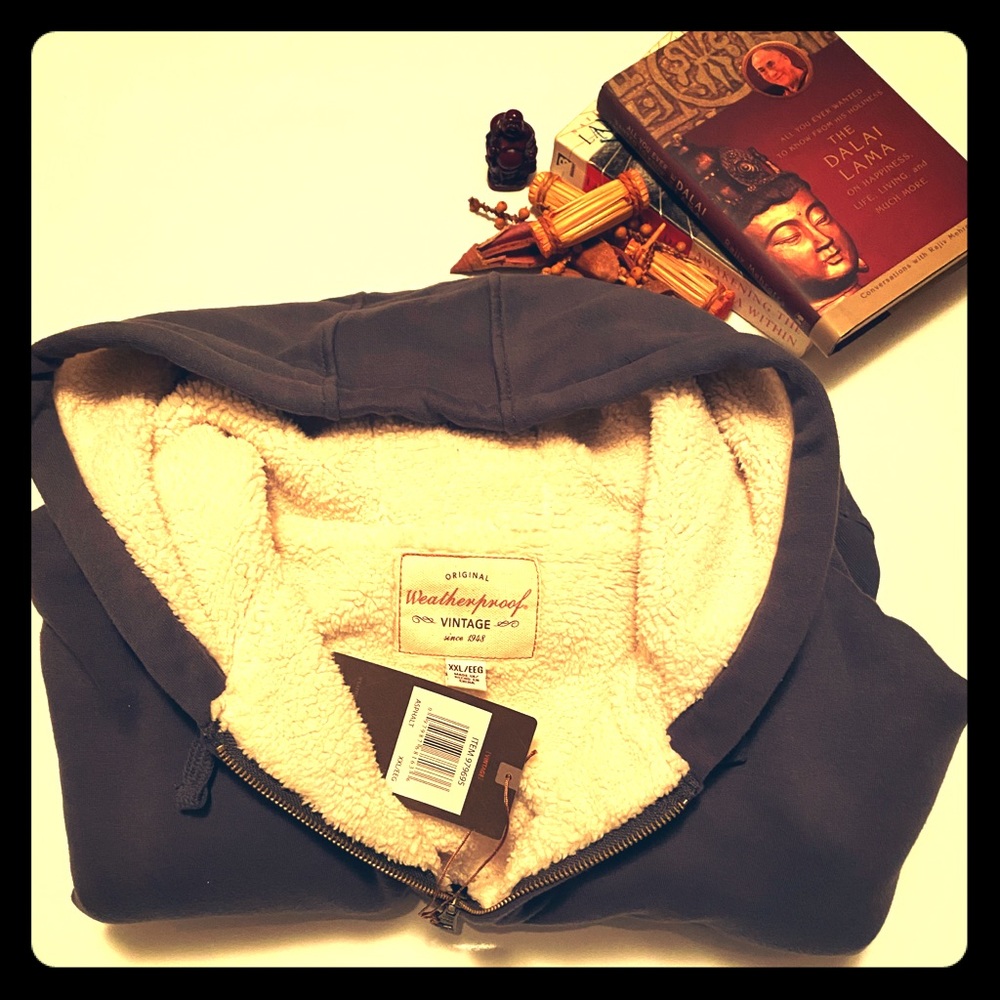 WEATHERPROOF Sherpa* Lined Full ZIp Hoodie XXL NWT